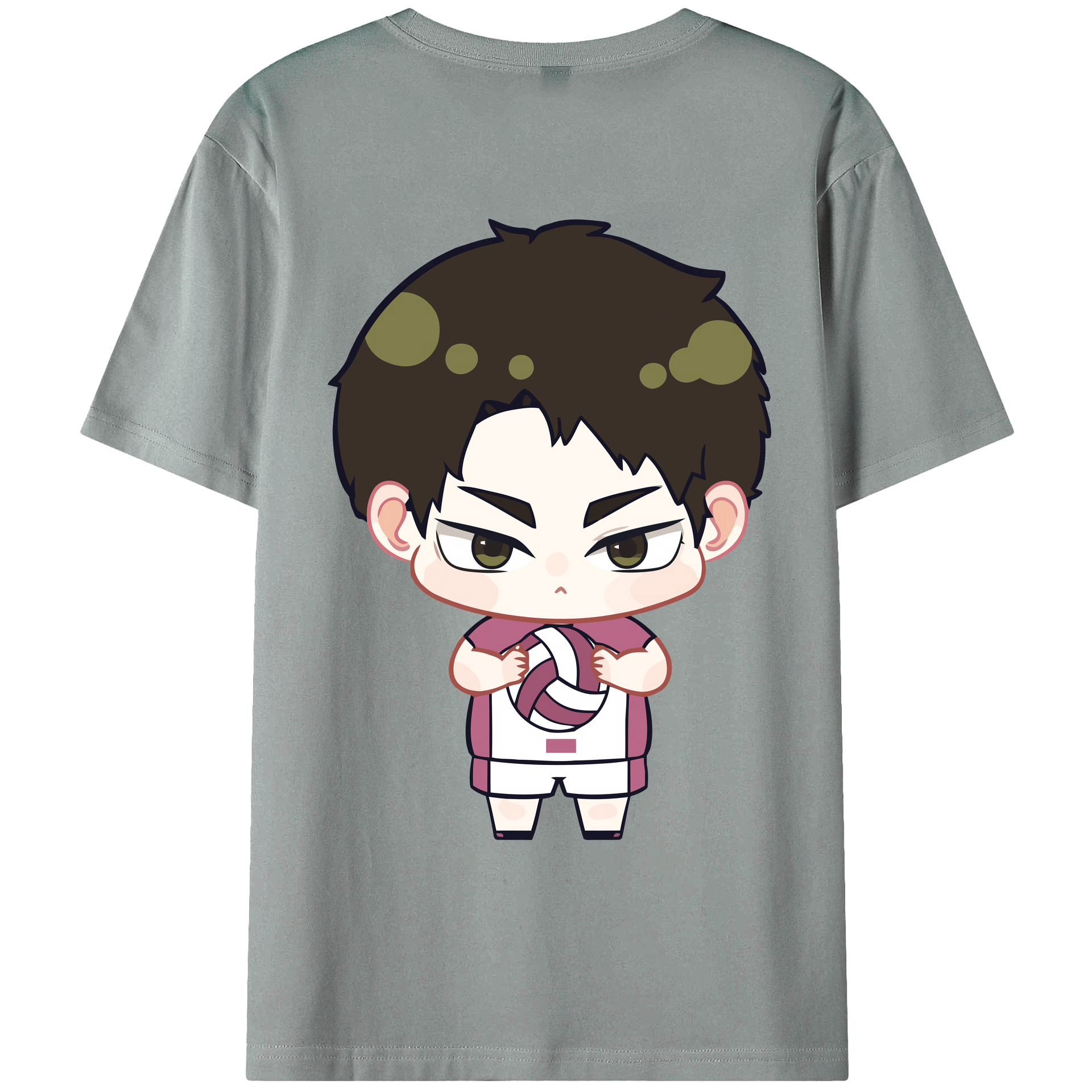 （画像用） ハイキュー!! Haikyu!! 綿100％ メンズ半袖Tシャツ（バックプリント） 通気性